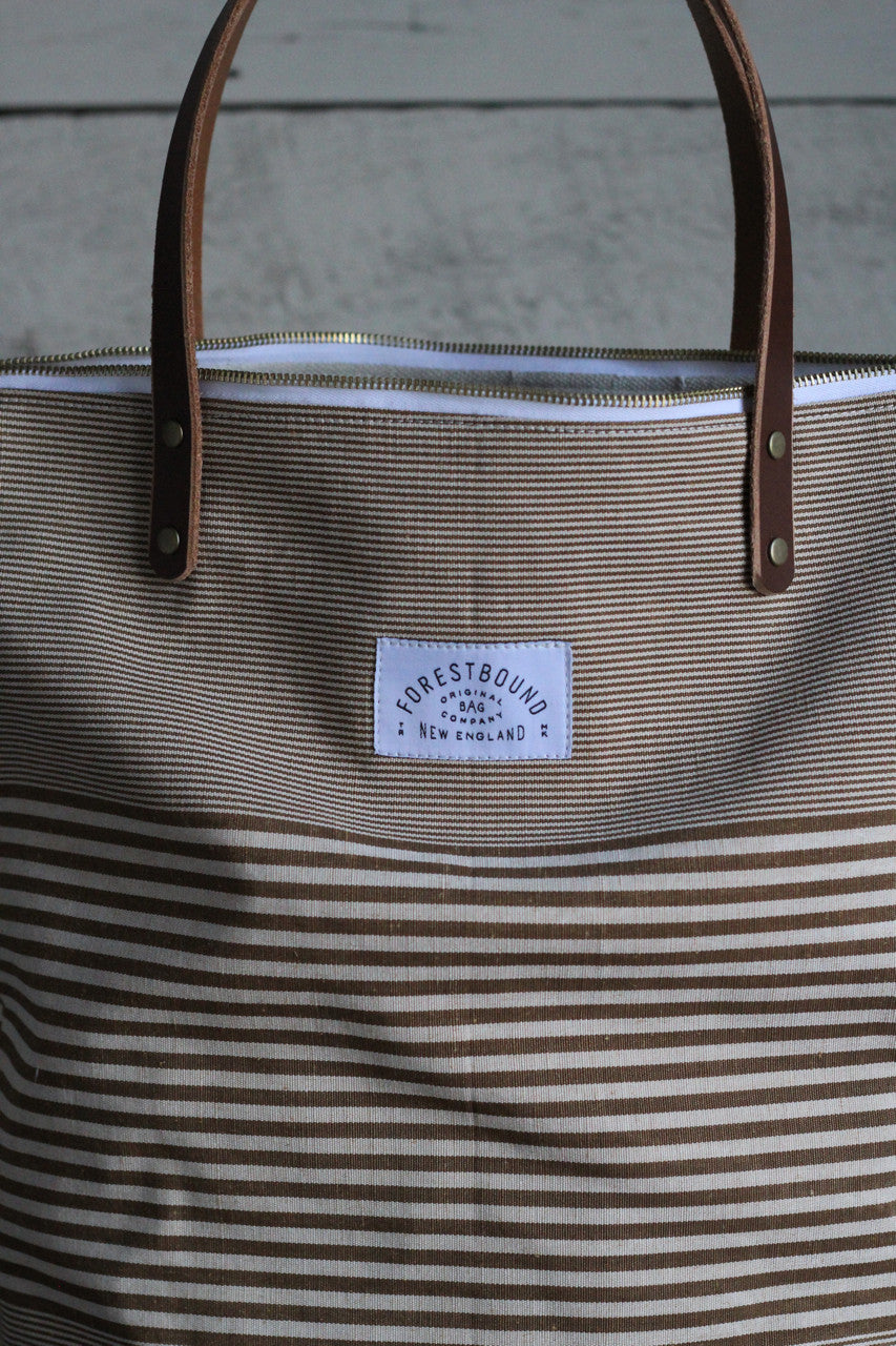The Rambler Tote / Brown Stripe