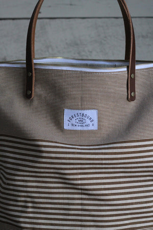 The Rambler Tote / Brown Stripe