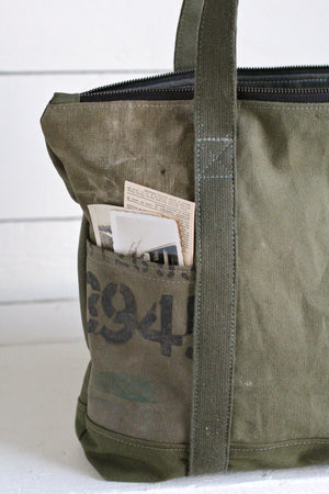 WWII era Canvas Travel Tote