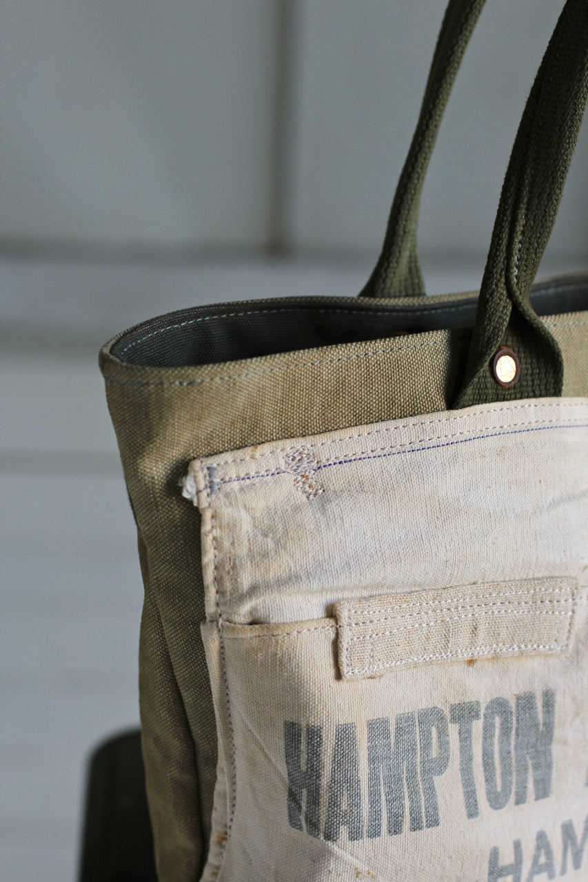 WWII era Canvas and Work Apron Carryall