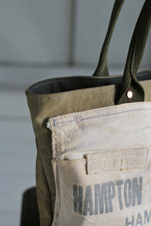 WWII era Canvas and Work Apron Carryall