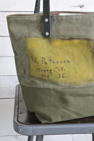 WWII era US Military Canvas Tote Bag