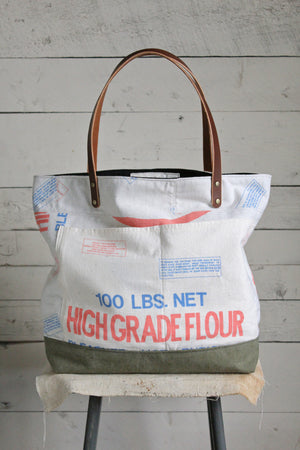 1950's era Flour Sack Apron Tote Bag