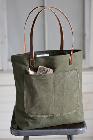 WWII era Canvas Pocket Tote Bag