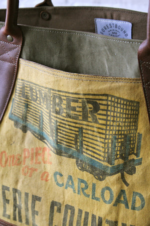 WWII era Canvas and Lumber Apron Carryall