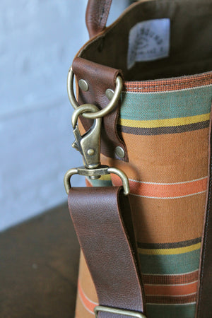 1940's era Striped Weekend Bag