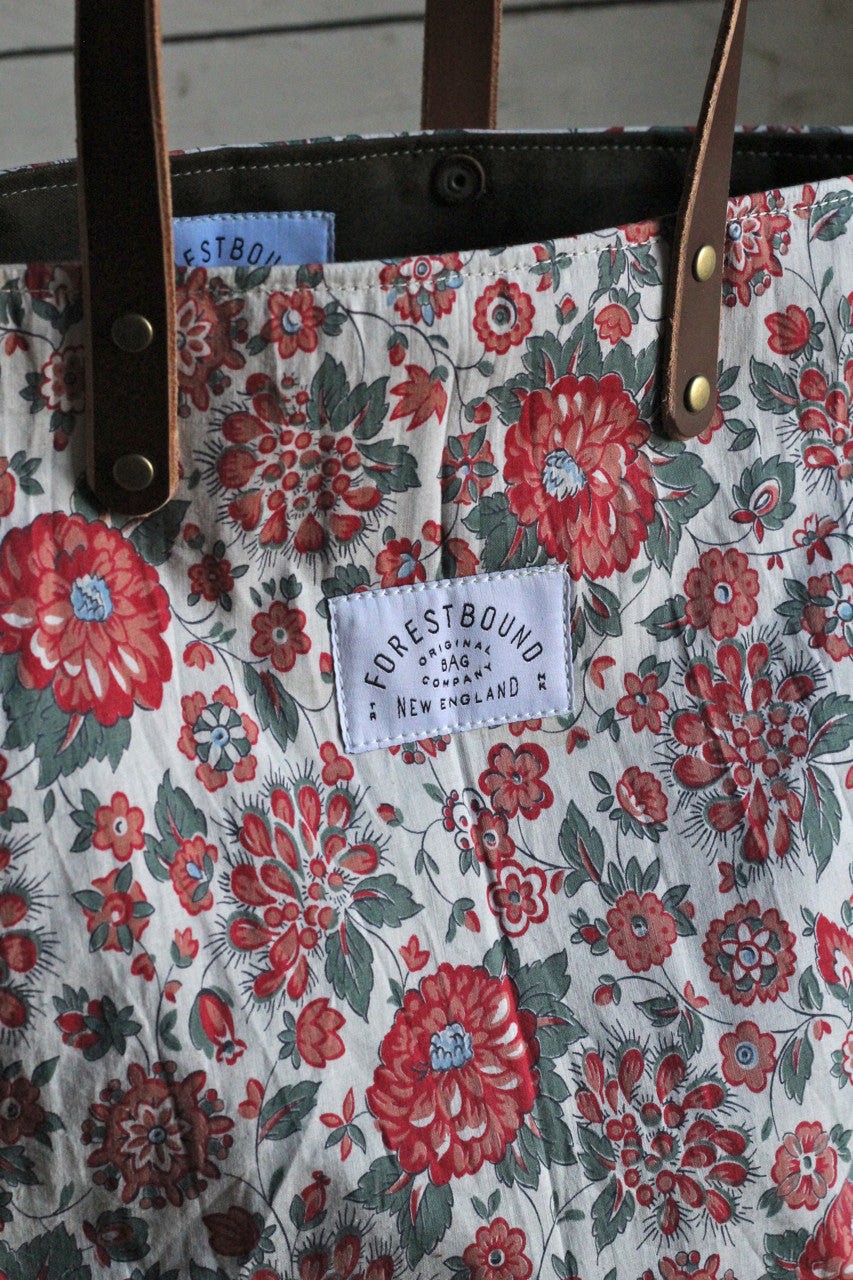1930's era Floral Feed Sack Tote Bag