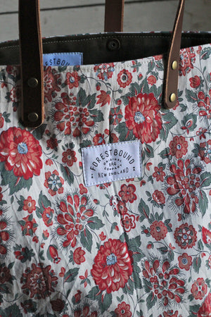 1930's era Floral Feed Sack Tote Bag