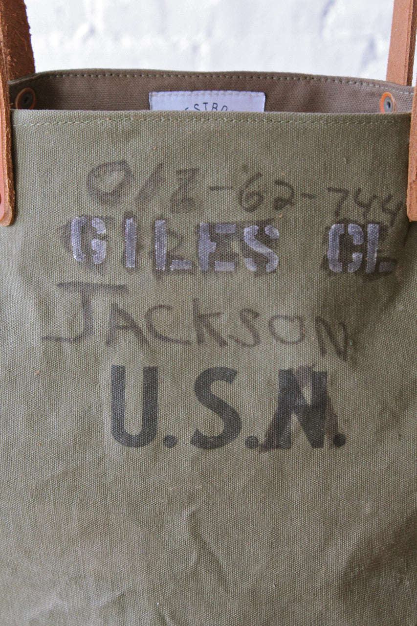 WWII era Military Canvas Tote Bag