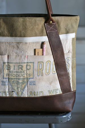 WWII era Canvas & Work Apron Carryall