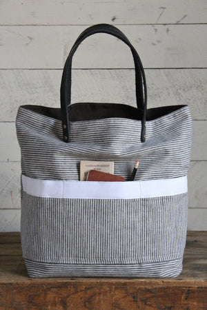 1950's era Striped Cotton Tote Bag