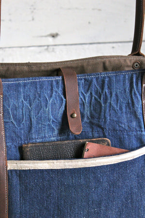 WWII era Denim and Apron Carryall