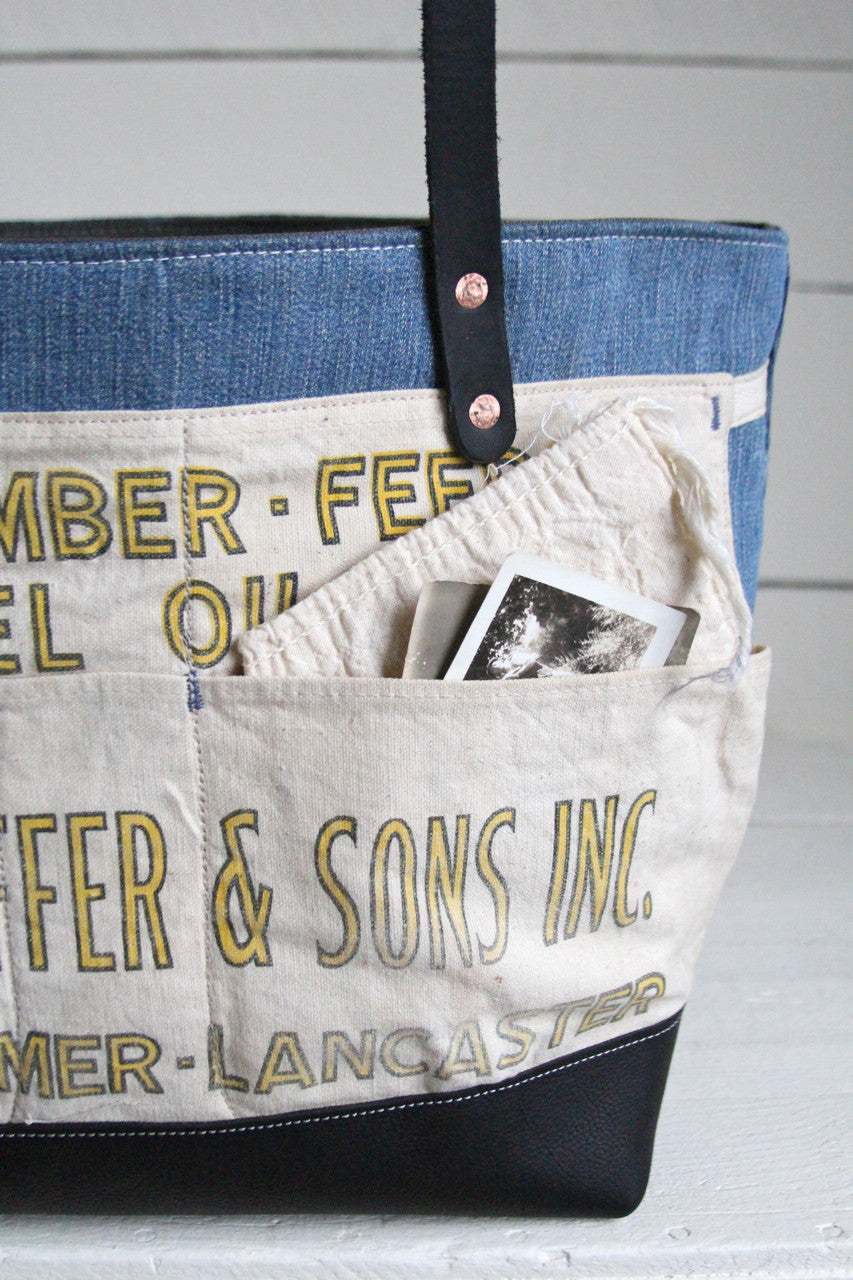 WWII era Denim & Work Apron Carryall