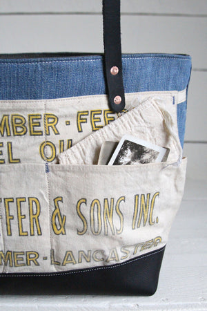 WWII era Denim & Work Apron Carryall