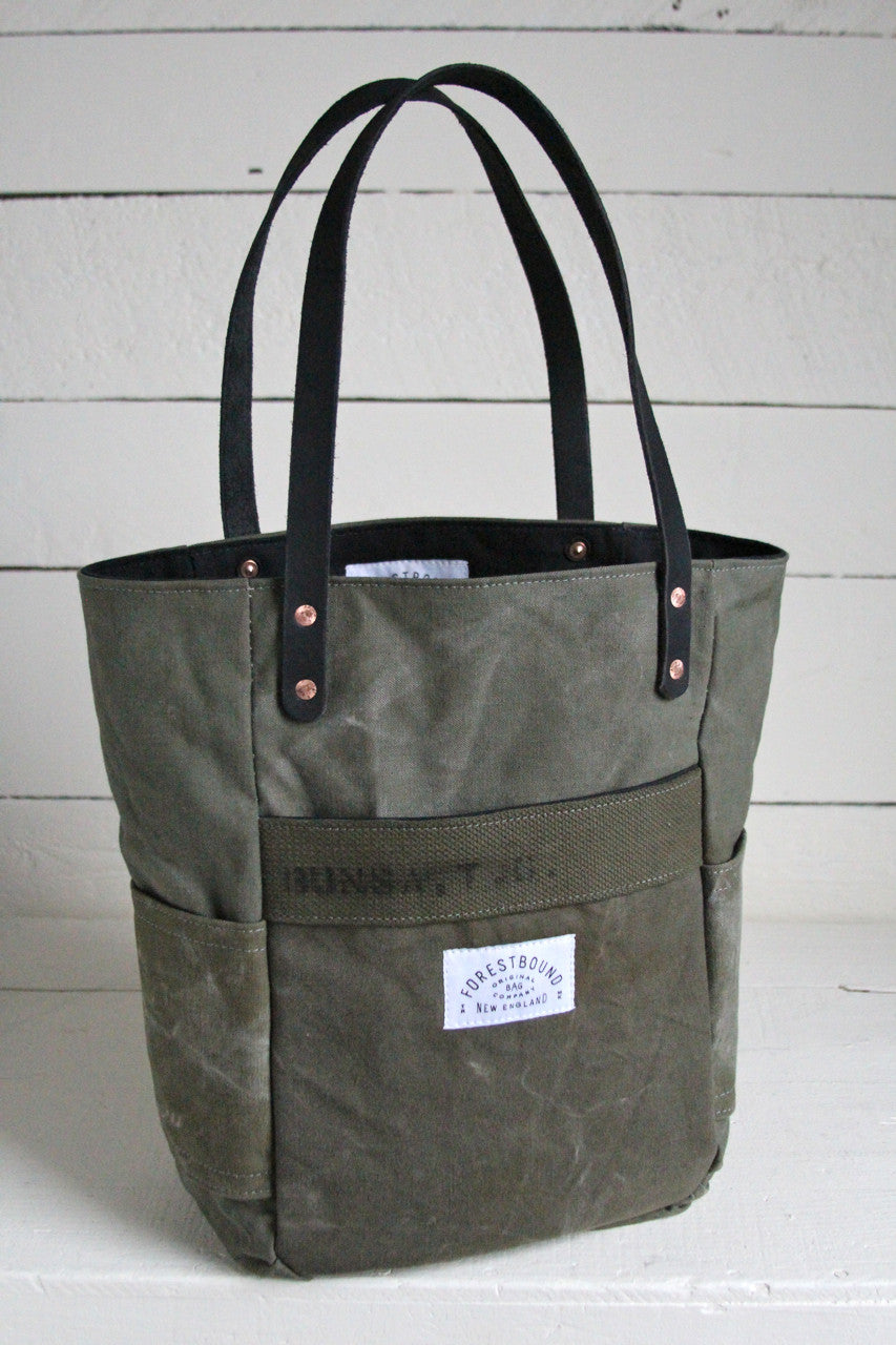WWII era Canvas Pocket Tote Bag