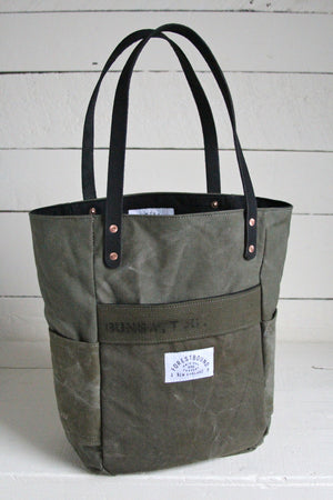WWII era Canvas Pocket Tote Bag
