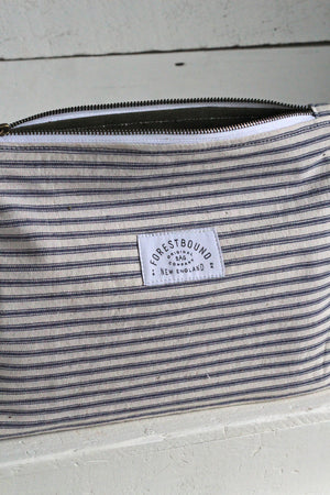1950's era Ticking Fabric Utility Pouch