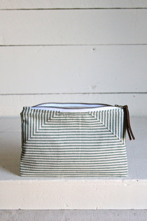 1950's era Ticking Fabric Utility Pouch