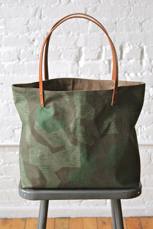 WWII era Camo & Lumber Apron Tote Bag
