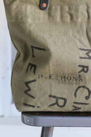 WWII era Military Canvas Tote