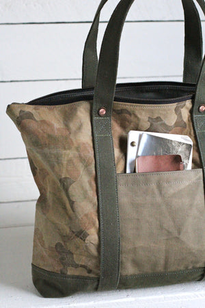 1950's era Cloud Camo Travel Tote