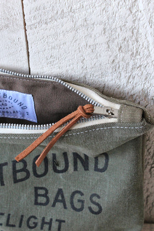 Two Toned WWII Era Canvas Logo Pouch