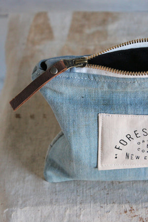 Early 1900's Japanese Indigo Dyed Cotton Utility Pouch