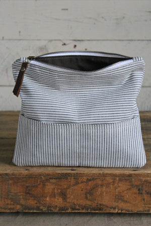 1950's era Striped Cotton Utility Pouch