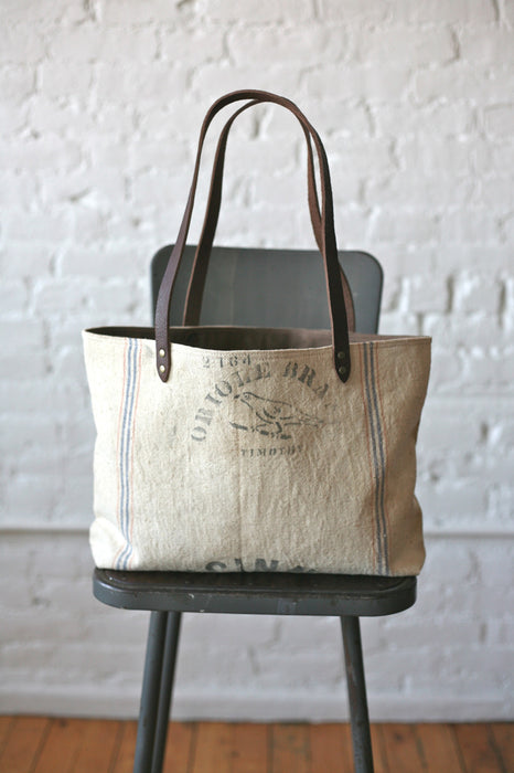1940s era Feedsack Tote Bag
