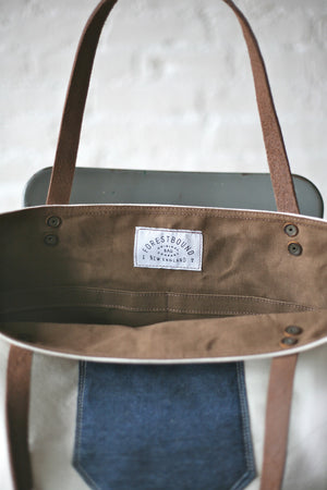 WWII era Cotton & Denim Tote Bag