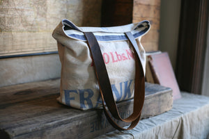 1950's era Farm Feedsack Tote Bag - SOLD