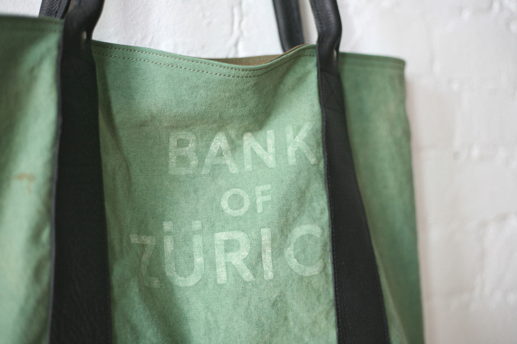 1950's era Canvas and Leather Carryall - SOLD