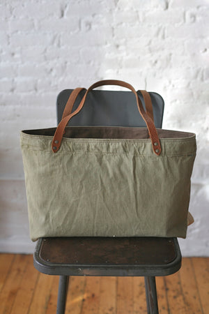 WWII era Canvas & Work Apron Tote Bag