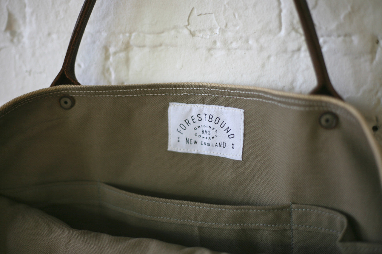 WWII era Canvas & Leather Carryall