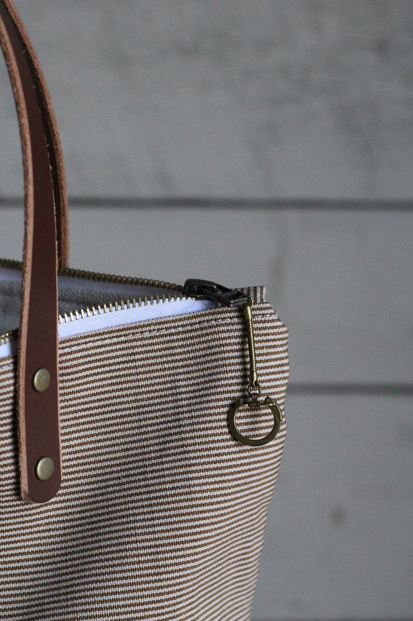 The Rambler Tote / Brown Stripe