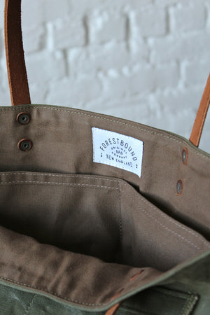 WWII era Military Canvas Pocket Tote Bag