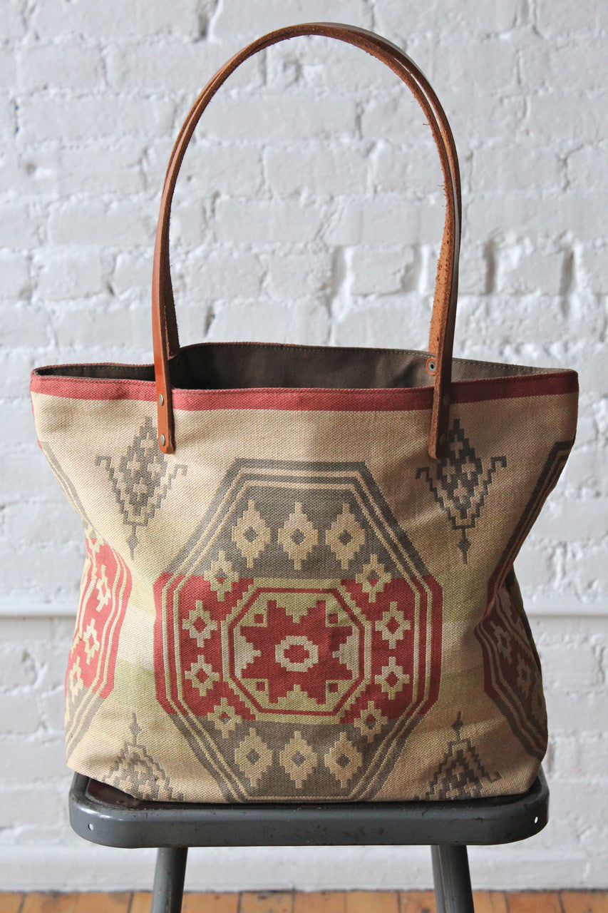 1950's era Santa Fe Woven Tote Bag