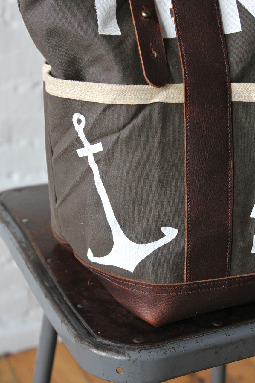 1940's era Waxed Canvas Promo Apron Weekend Bag