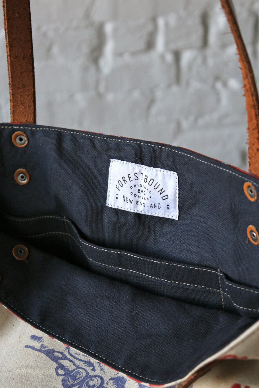 1950's era Feed Sack Tote Bag