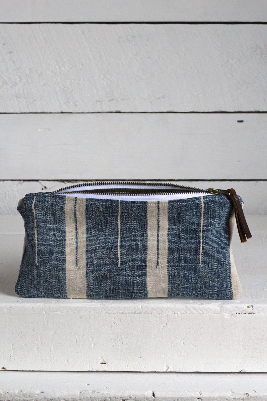 Indigo Dyed Cotton Utility Pouch / #4