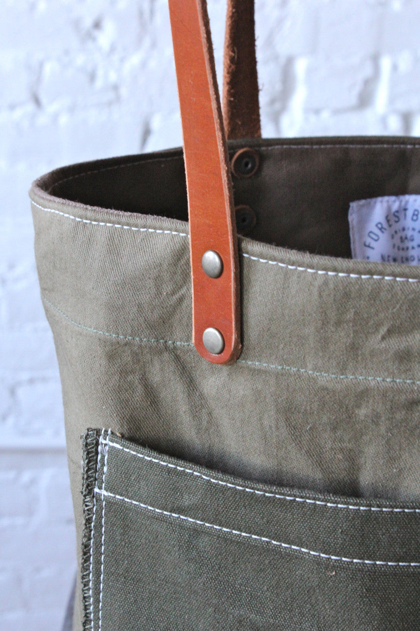 WWII era Military Canvas Pocket Tote Bag