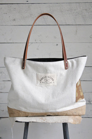 1940's era Patched Feed Sack Tote Bag