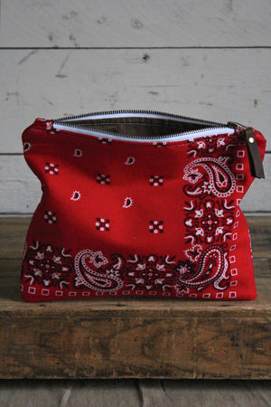 1950's era Reclaimed Bandana Utility Pouch