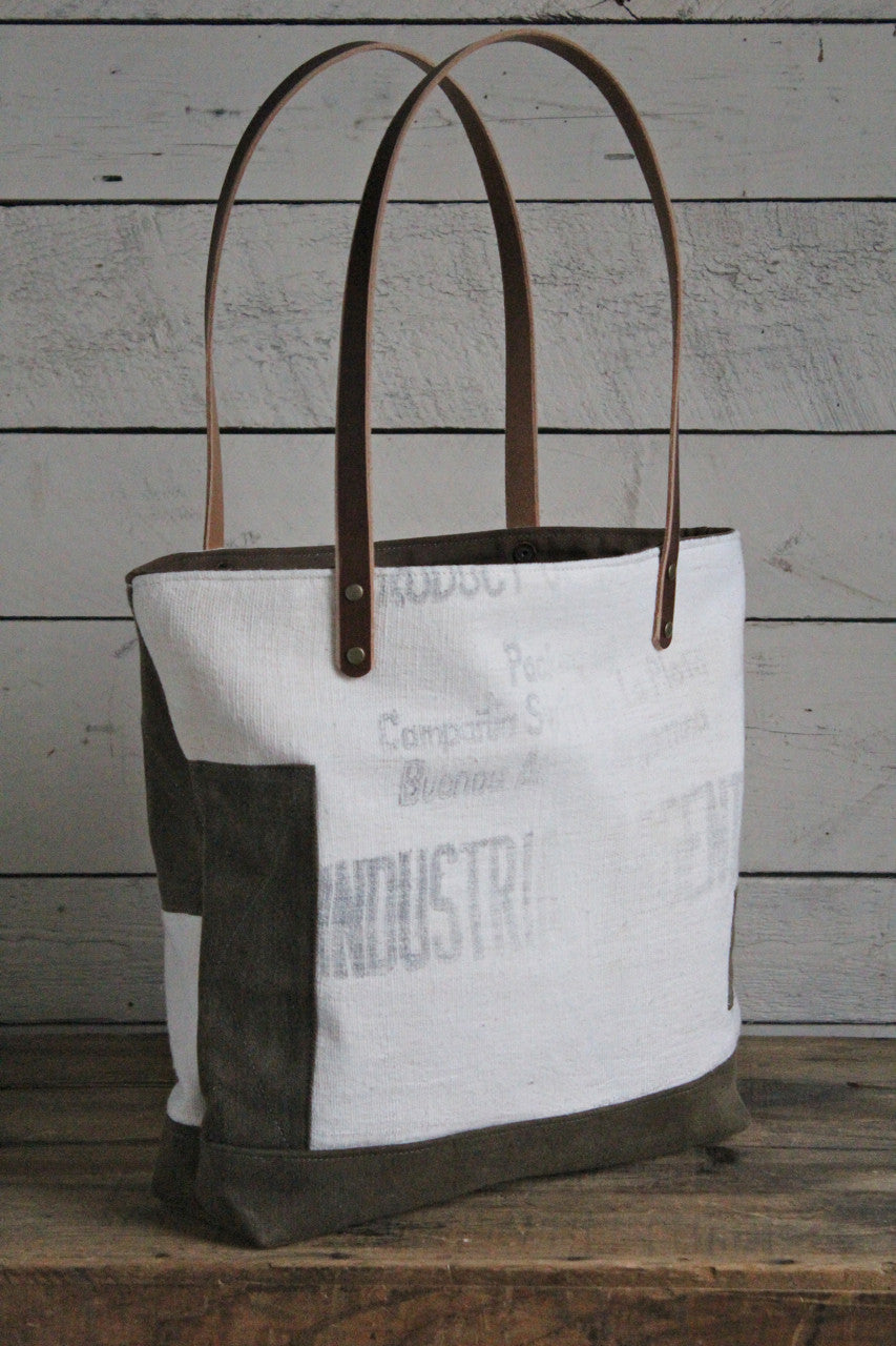1940's era Feed Sack Tote Bag
