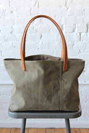 WWII era Two Tone US Military Canvas Tote Bag