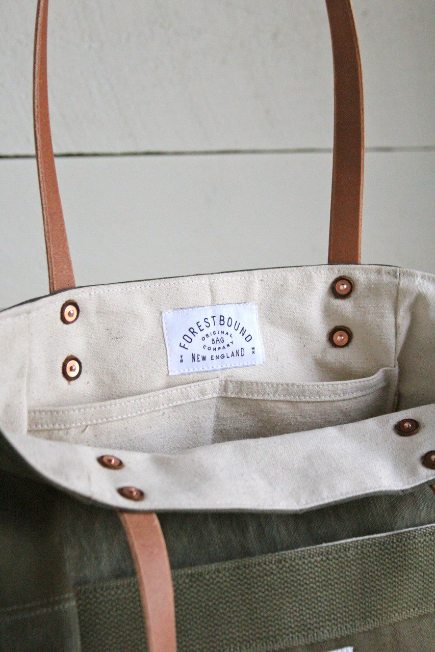 WWII era Canvas Pocket Tote