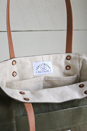 WWII era Canvas Pocket Tote