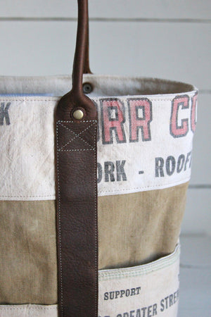 1940's era Canvas and Work Apron Carryall