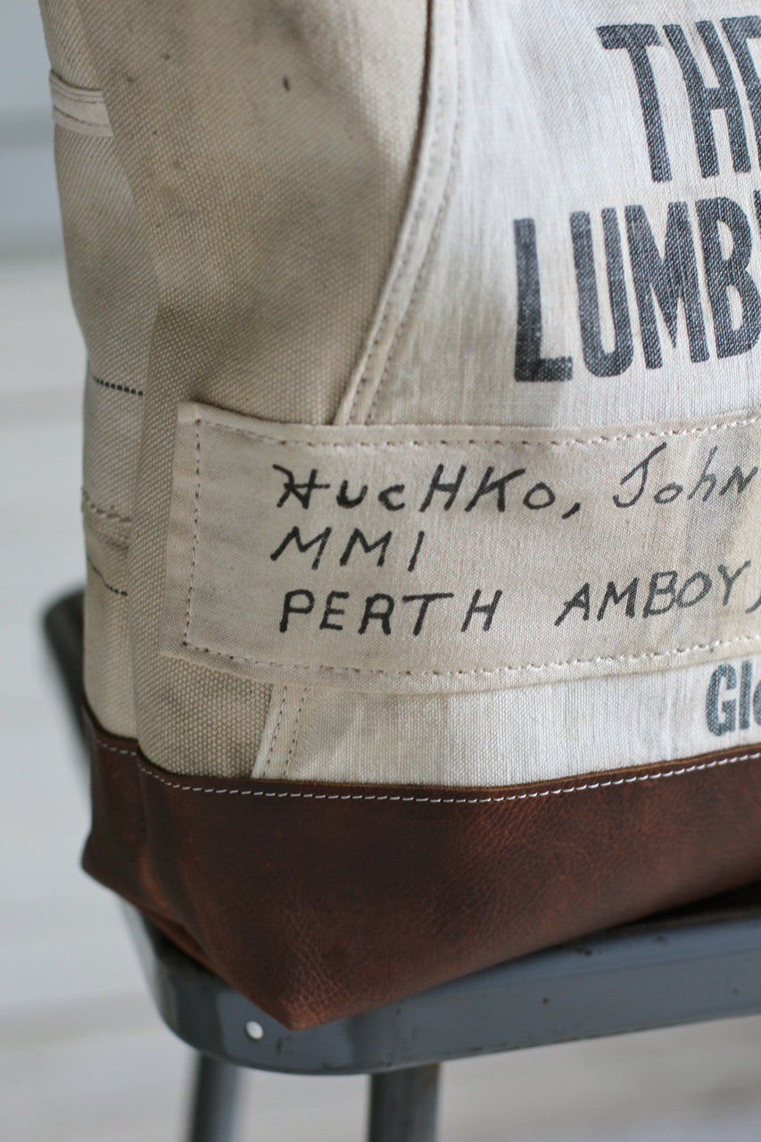 1940's era Canvas & Work Apron Tote Bag