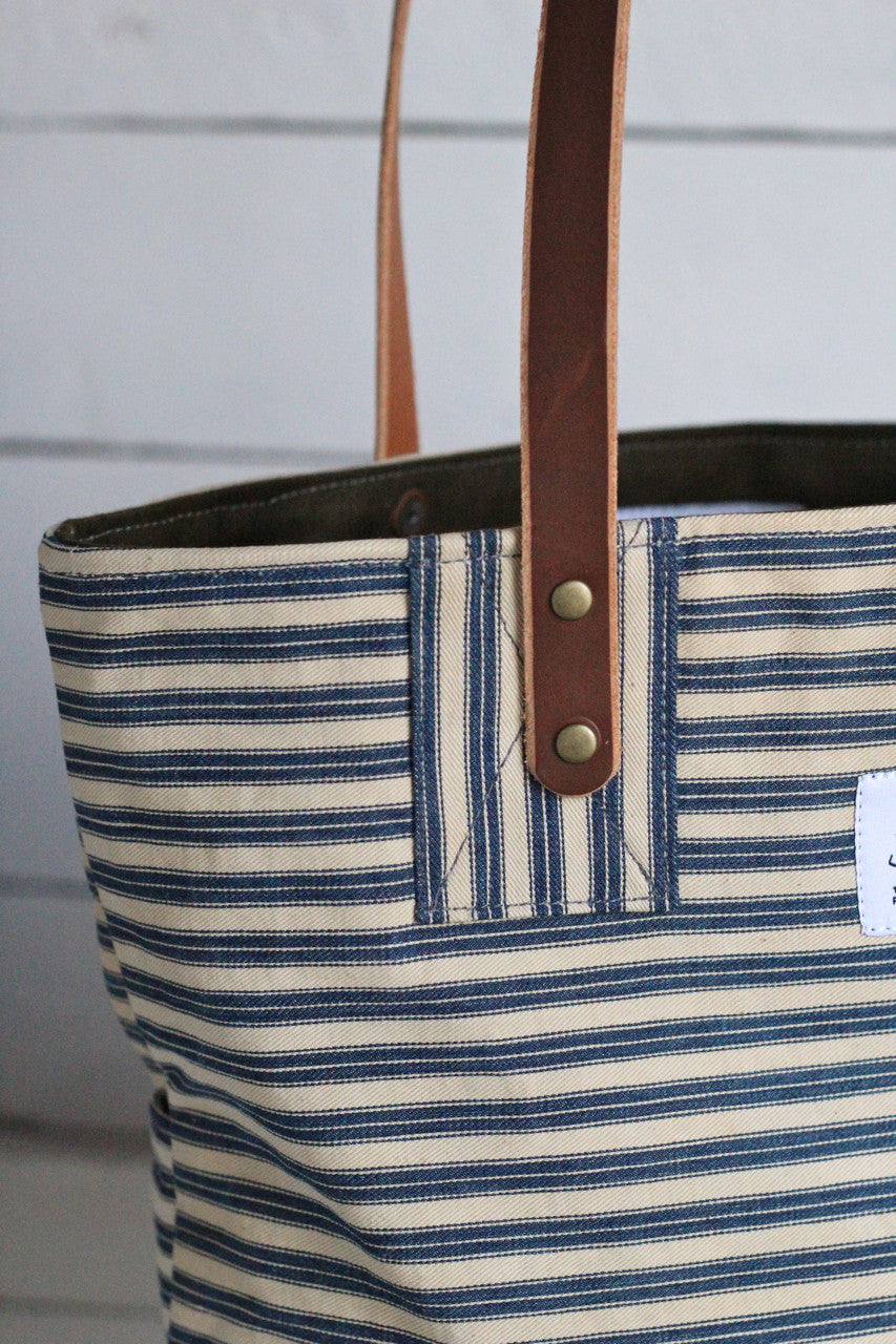 1940's era Ticking Fabric Tote Bag – FORESTBOUND